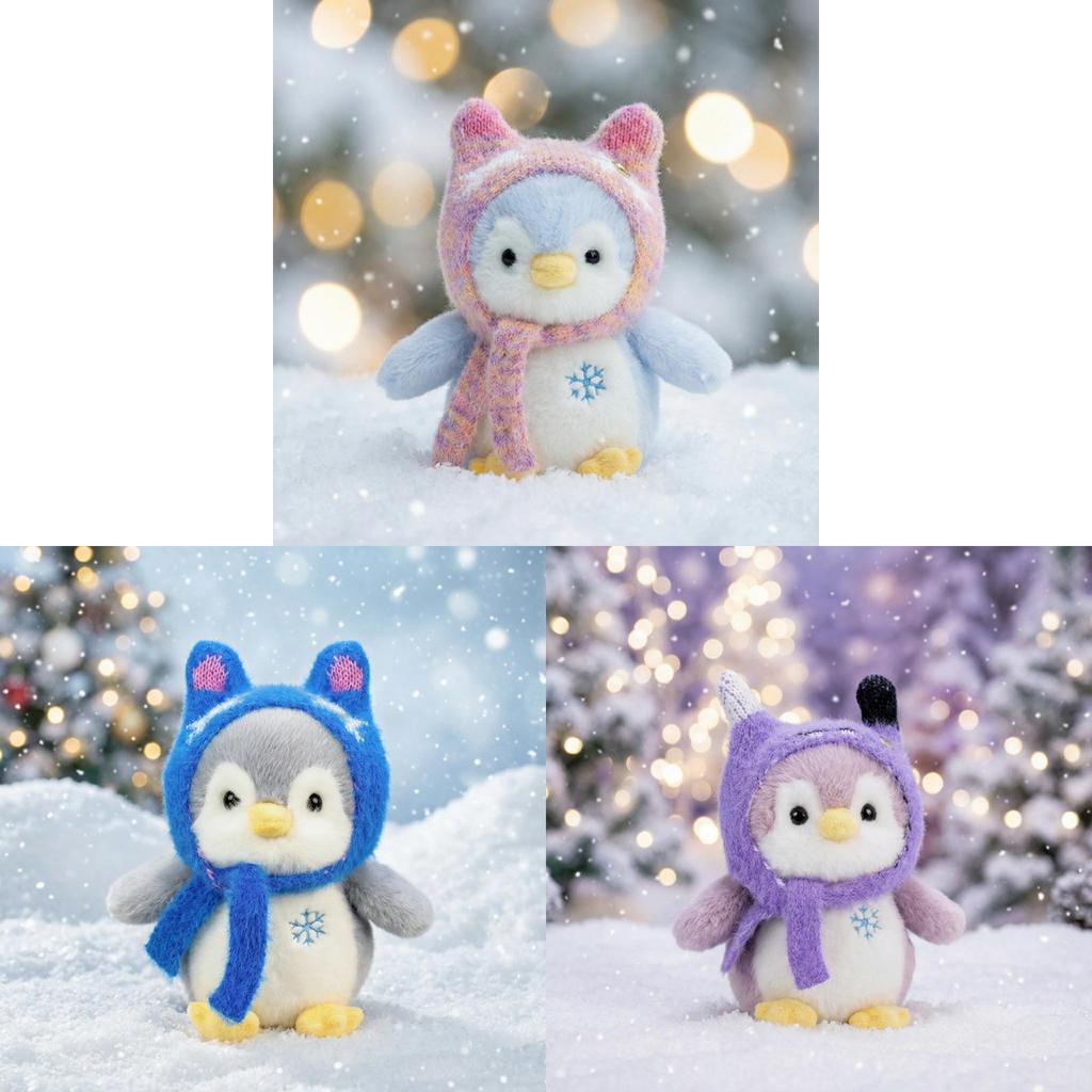 Penguin Keychain Plush Toy With Soft Cotton Filling For Bag Decoration And Gift