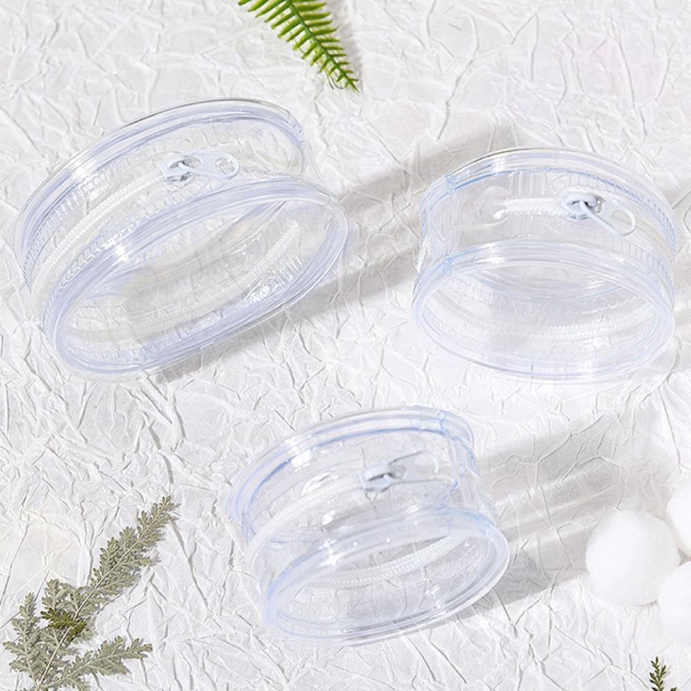 With Keyring Round Badge Storage Pouch Protection Case Clear Outdoor Bag Backpack Decor