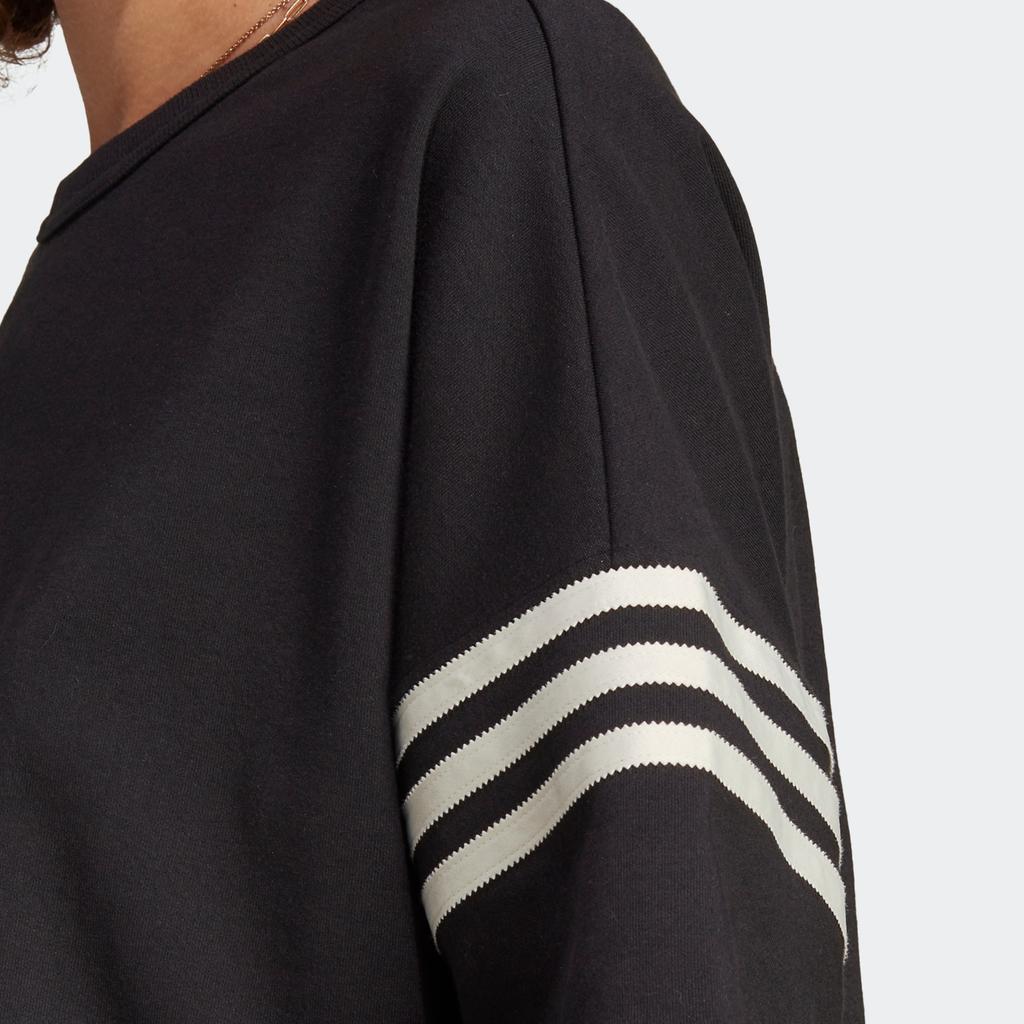 adidas Футболка Originals Adicolor Neuclassics с трилистником и принтом в виде трех полосок, женские топы, черный цвет IB7310