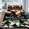 Cartoon Anime Attack On Titan Duvet Cover Pillowcase Bedding Set Adult Boy Girl Bedroom Decoration Children Single Double Size