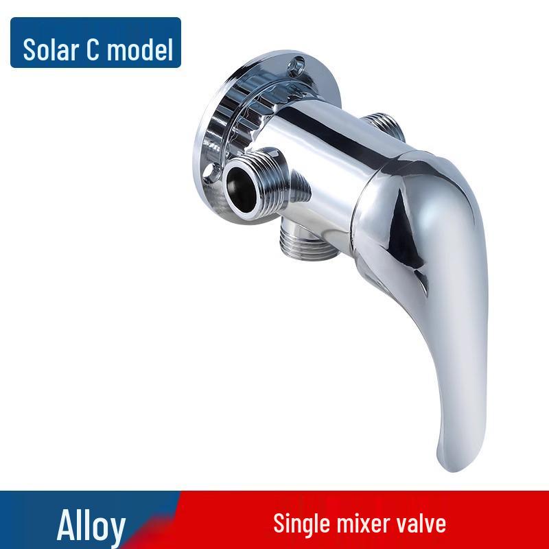 Exposed Shower Mixer Valve with Hot/Cold Faucet and Shower Head for Solar Heaters