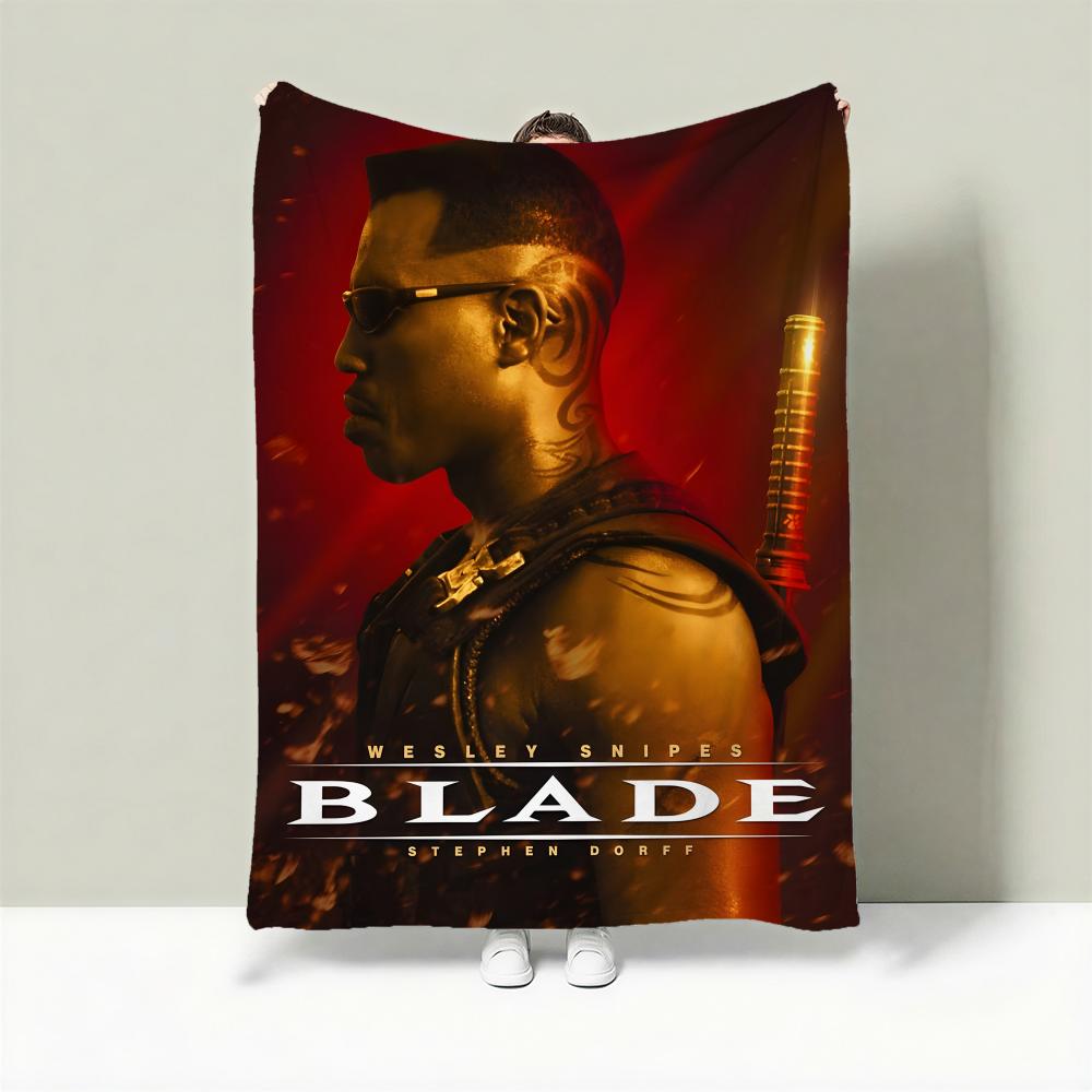 Movie B-Blade Throw Lightweight 240g Flannel Blanket Soft Skin-friendly for Summer Cooling
