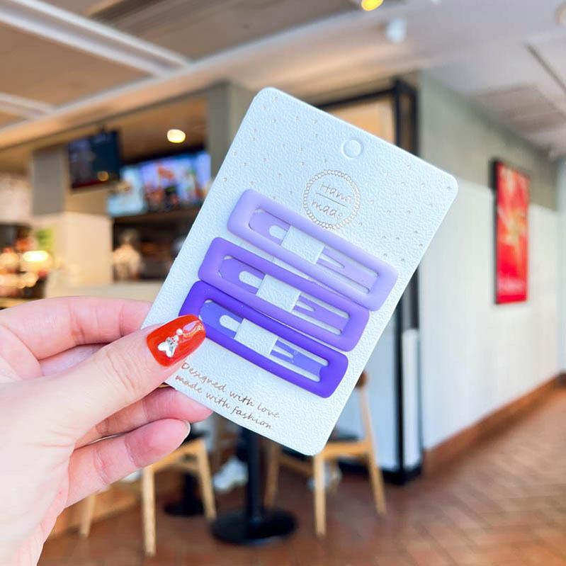 3 шт., матовые заколки для девочек, овальные, треугольные и квадратные заколки для волос со звездами для детей, заколки для волос, заколки для волос Click Clack