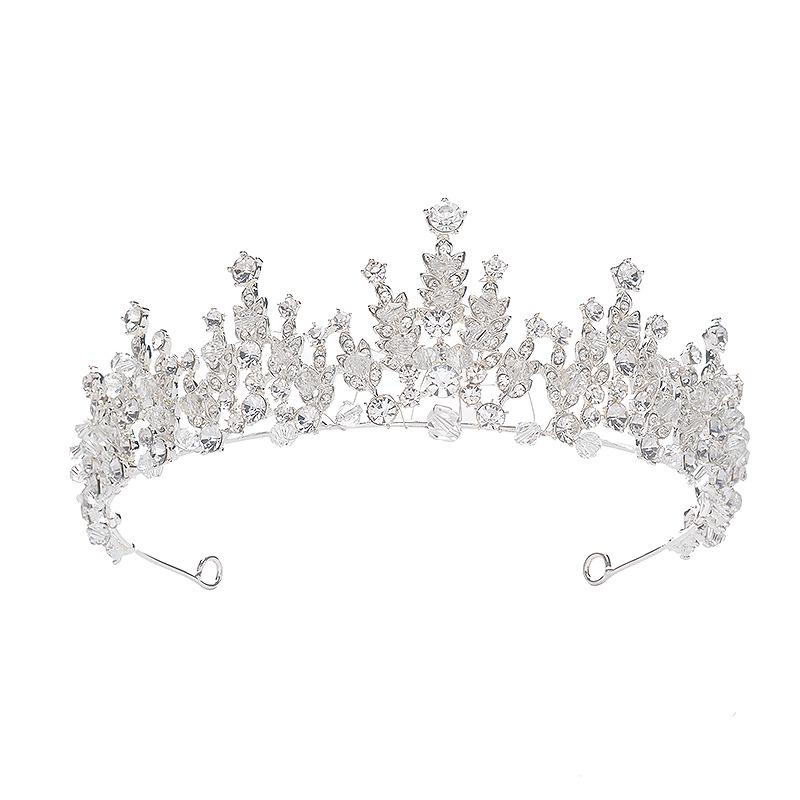 Новые свадебные украшения, простая корона ручной работы из бисера, жемчужная тиара, свадебное платье, аксессуары для волос для женщин