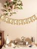 Ramadan Mubarak Burlap Banner Moon Star Decor Islamic Muslim Festival Party Supplies Hanging Ornament Flag Home Wall Decor Gift
