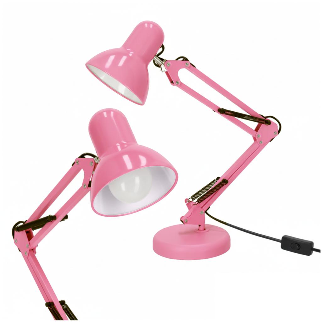 E27 pink desk lamp