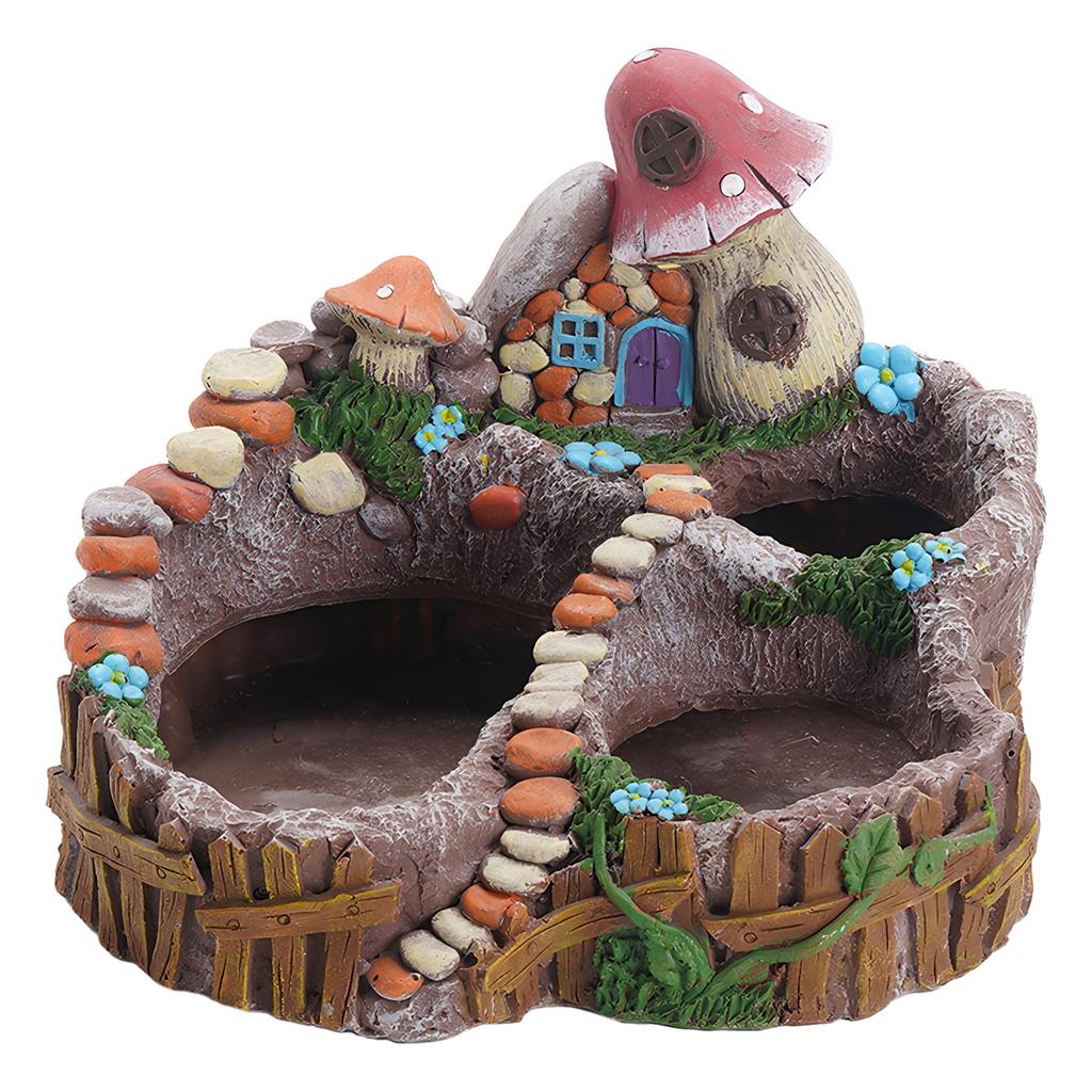 Rockery Villa Landscape Resin Flower Pot Multilevel Layered Bonsai Succulent Planter Home Decor