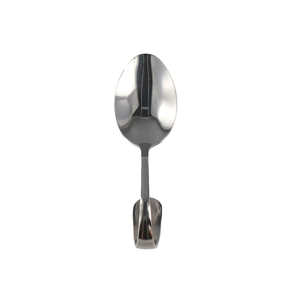 Rustproof Curved Handle Spoon Comfortable Grip Serving Spoons Dessert Spoons  Baby