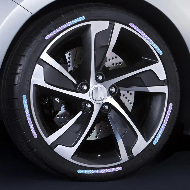 Наклейки на колеса для автомобильных дисков Наклейки на автомобиль Светоотражающие наклейки на колеса 40/20 шт Наклейки на диски Наклейки на колеса Водонепроницаемые полоски Наклейки на автомобиль