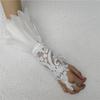 1PC Embroidery Feather Long Gloves White Black Female Mittens Wedding Gloves  Party Wear