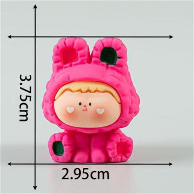 Милая мультяшная кукла из смолы миниатюрный орнамент ремесла креативные украшения своими руками аксессуары креативный автомобиль маленький орнамент подарки