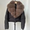 White Duck Down Jacket Autumn Winter Clothing Female Parkas Big Natural Fox Fur Coat Women Feather Short Puffer Coat