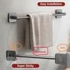 Self-adhesive Towel Holder Aluminum Alloy Bathroom Shelves New Towel Bar  Household