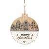 1/4Pcs Wooden Merry Christmas Ornament Farmhouse Rustic Xmas Tree Hanging Double Layer Splicing Love Heart Star Round Shape Holiday Decoration