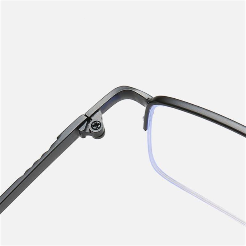Metal Half Frame Prescription Eyeglasses Men Blue Light Blocking Nearsighted Glasses Male 0 -0.5 -0.75 -1.0 To -6.0
