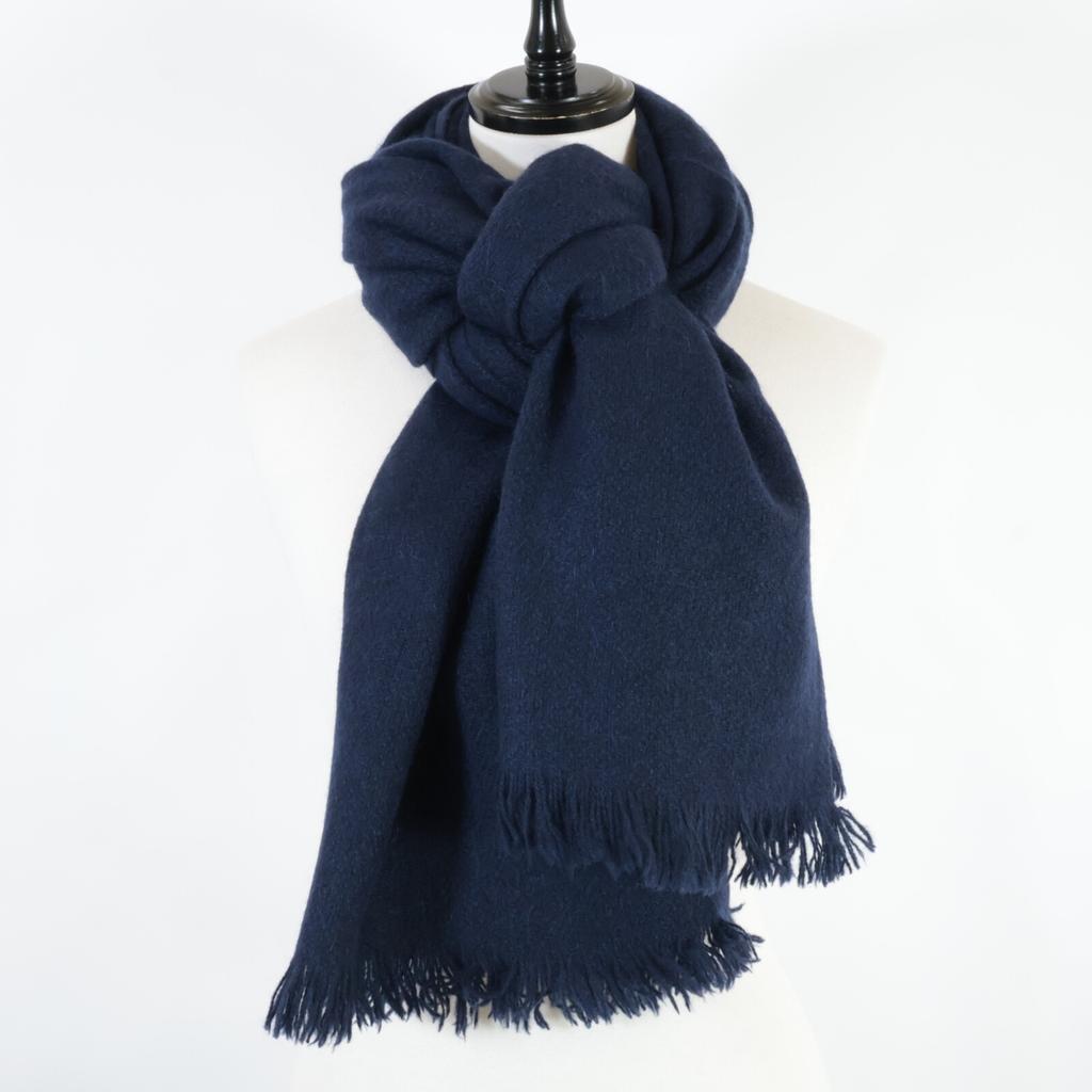 NORLHA [Beautiful Condition] Yak Wool Stole / Scarf NavyUsed