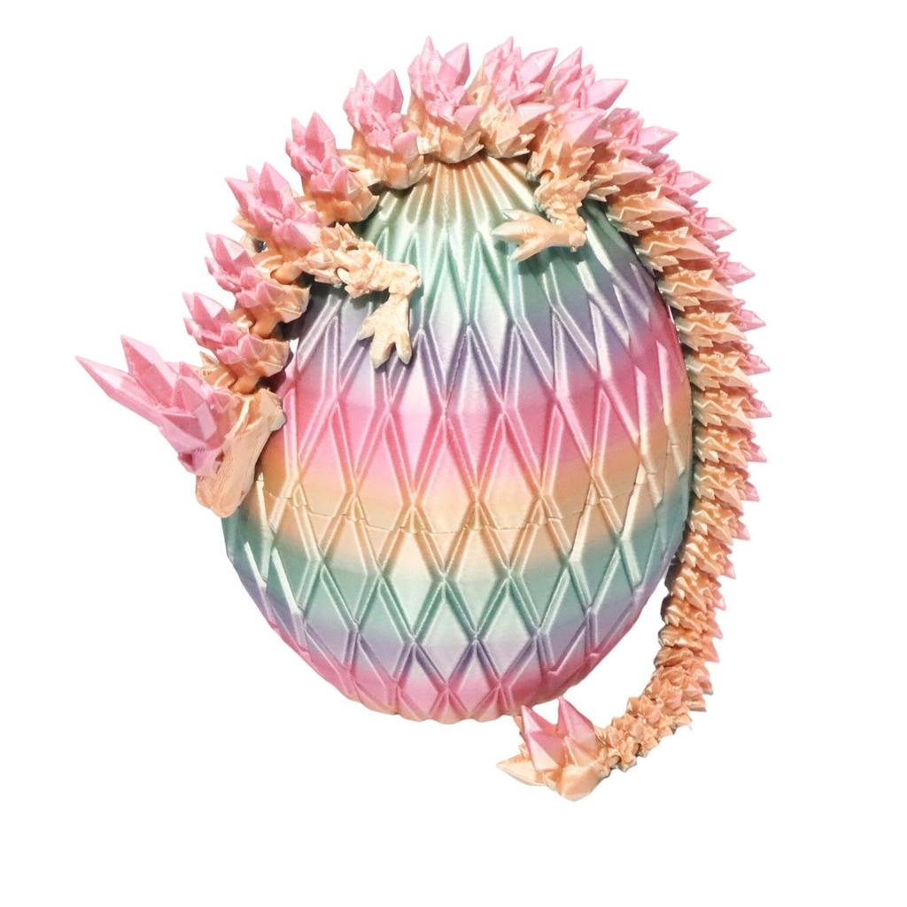 Таинственный дракон в костюме-яйце, 3D-печатный дракон с яйцом, Полностью шарнирно-сочлененный гибкий дракон с яйцами, 3D-печатная подарочная игрушка