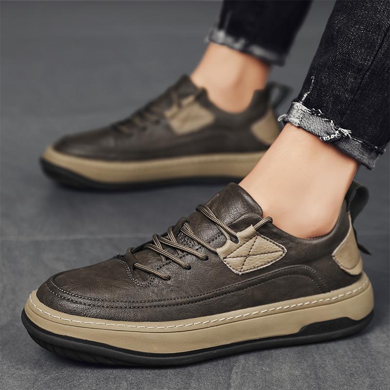 New Casual Leather Men's Shoes 2024 Luxury Comfy Sport Shoes Outdoor Sneakers Fashion Antiskid Driving Shoes Designer Mocassins