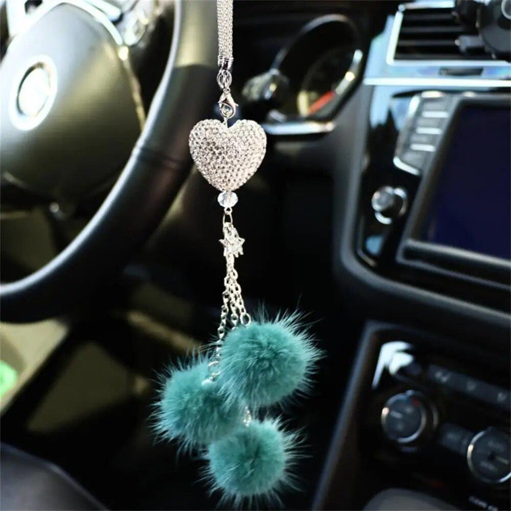 Шарик из норки, подвеска для автомобиля, прочный, милый, креативный, простой в установке, повесить и использовать, автомобильные аксессуары, декоративные изделия, универсальные