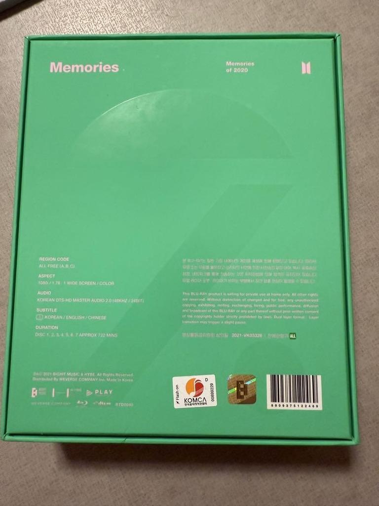 [USED] BTS MEMORIES of 2020 BLU-RAY SUGA Yoongi