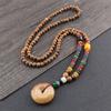 Ethnic Wind Wooden Buddha Sweaters Chain Male Chicken Wing Beads Long Eliminating Necklace Women's Scenic Area Yiwu Jewelry
