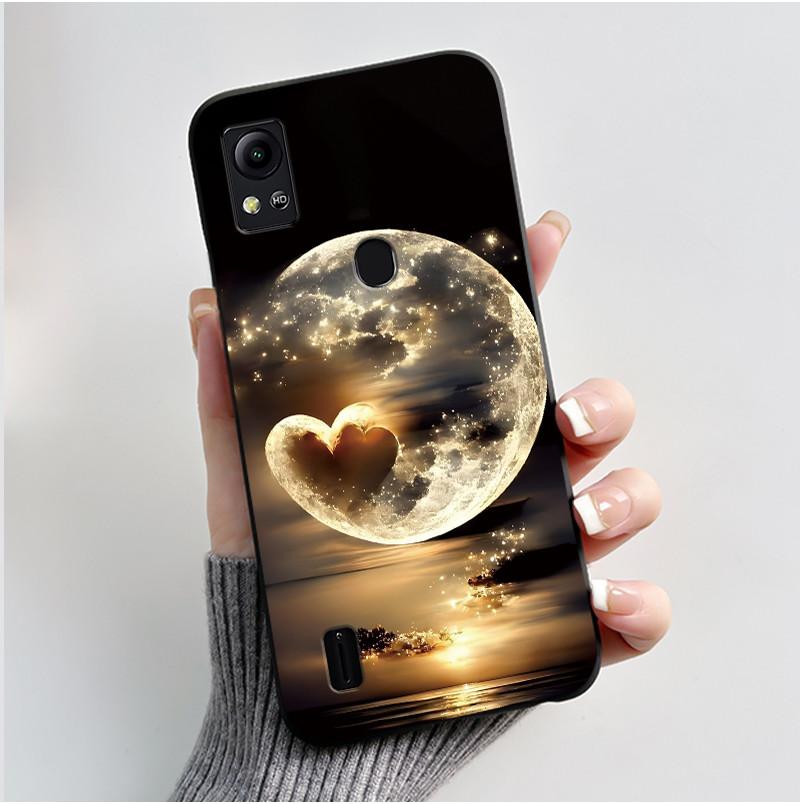 For Cricket Icon 5 Case AT&T Motivate 4 (SL112A/SL112C) Back Cover Luxury Cute Love Rabbit Funny Black Soft Silicone Phone Case