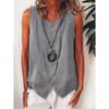 Женская безрукавка-рубашка в богемном стиле, на пуговицах, сбоку однобортная, свободный топ-жилет