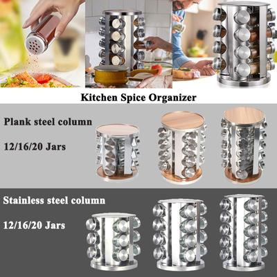 12/16/20 банок кухонный органайзер для хранения специй нержавеющая сталь стойка для специй вращающаяся на 360° карусель для хранения банок специй