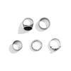 2023 Party Nightclub Ring Accessories European and American New Stainless Steel Skull Men's 5-piece Oil Drop Ring Fashion Personality Men's Jewelry