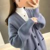 Autumn and Winter Women's Knitting Cardigan, Korean Version, Lazy Style, Loose and Thin, Versatile Cardigan for Students