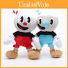 Premium 2 Pieces Set Of 10 Inch Cuphead And Mugman Plush Toys With Cozy Mecup And Brocup Designs