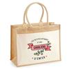 Sac de plage - PLANETEE - jute avec poche « les Affaires d'une Cavalière d'Enfer » - Coton imprimé France - Multicolore - 43x33 cm