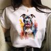 Cute Classic Cartoon Bull Terrier Harajuku Print T-shirt Unisex Summer Pet Pattern Shirt Dog Lover Top Gift Dog Owner Shirt