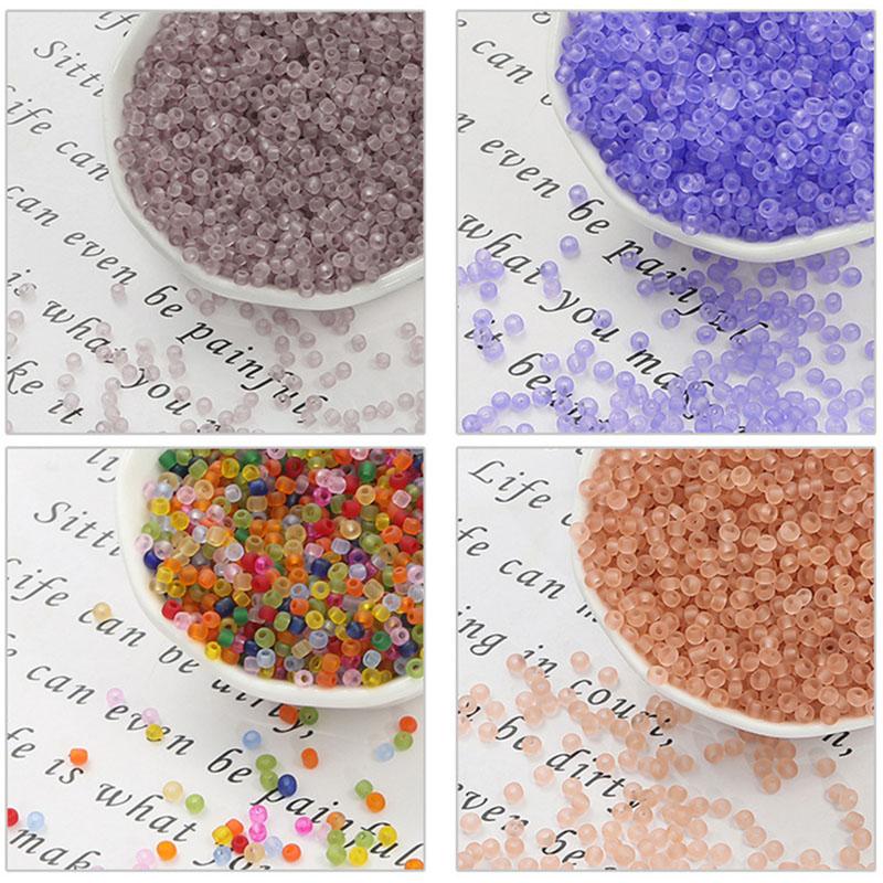 3 мм 700 шт./пакет шитье популярный бисер стеклянные ювелирные изделия разделитель матовые цвета круглые однородные бусины высокого качества прозрачный размер для рукоделия