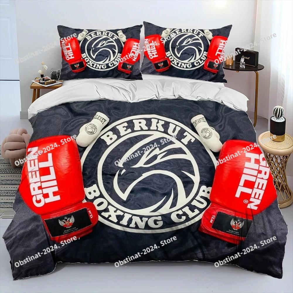 Boxing Gloves Boxer Fight Comforter Bedding Set Printed Duvet Cover Pillowcase Single Double Style Queen King Size Sets