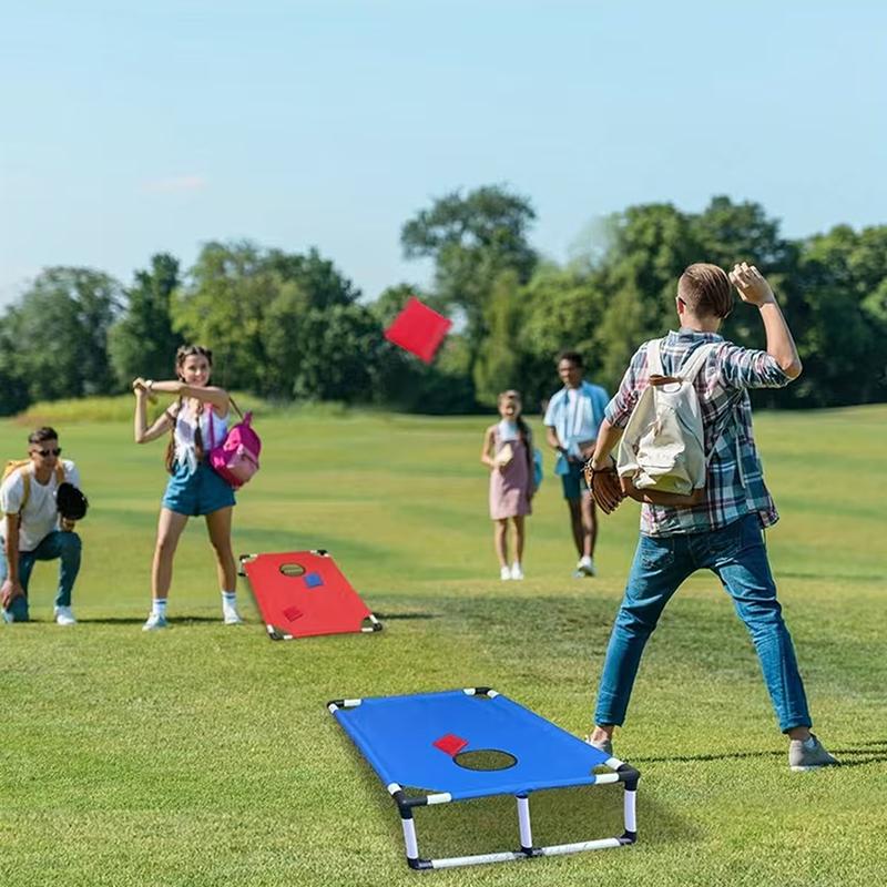 Набор игр для метания мешков с песком на открытом воздухе Портативная игра Corn Hole Складные игры для бросков на заднем дворе Кемпинг Командные виды спорта Подарок для взрослых и детей