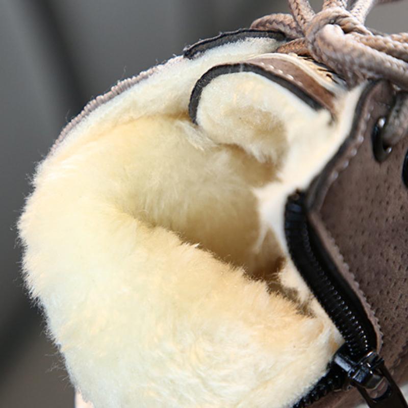 Осенние и зимние детские ботинки Теплые зимние ботинки из плюша и хлопка Размер 21-30