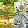 Squirrel Proof Hanging Bird Feeder Iron Hanging Bird Food Station Bird Feeding Wire Cage  Garden