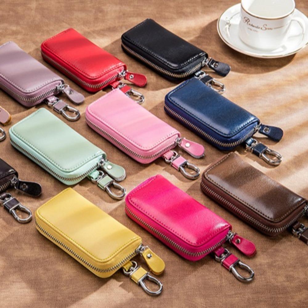 Mini Purse Genuine Leather Key Bag Cow Split Car Key Case Key Holder Organizer Pouch  Unisex