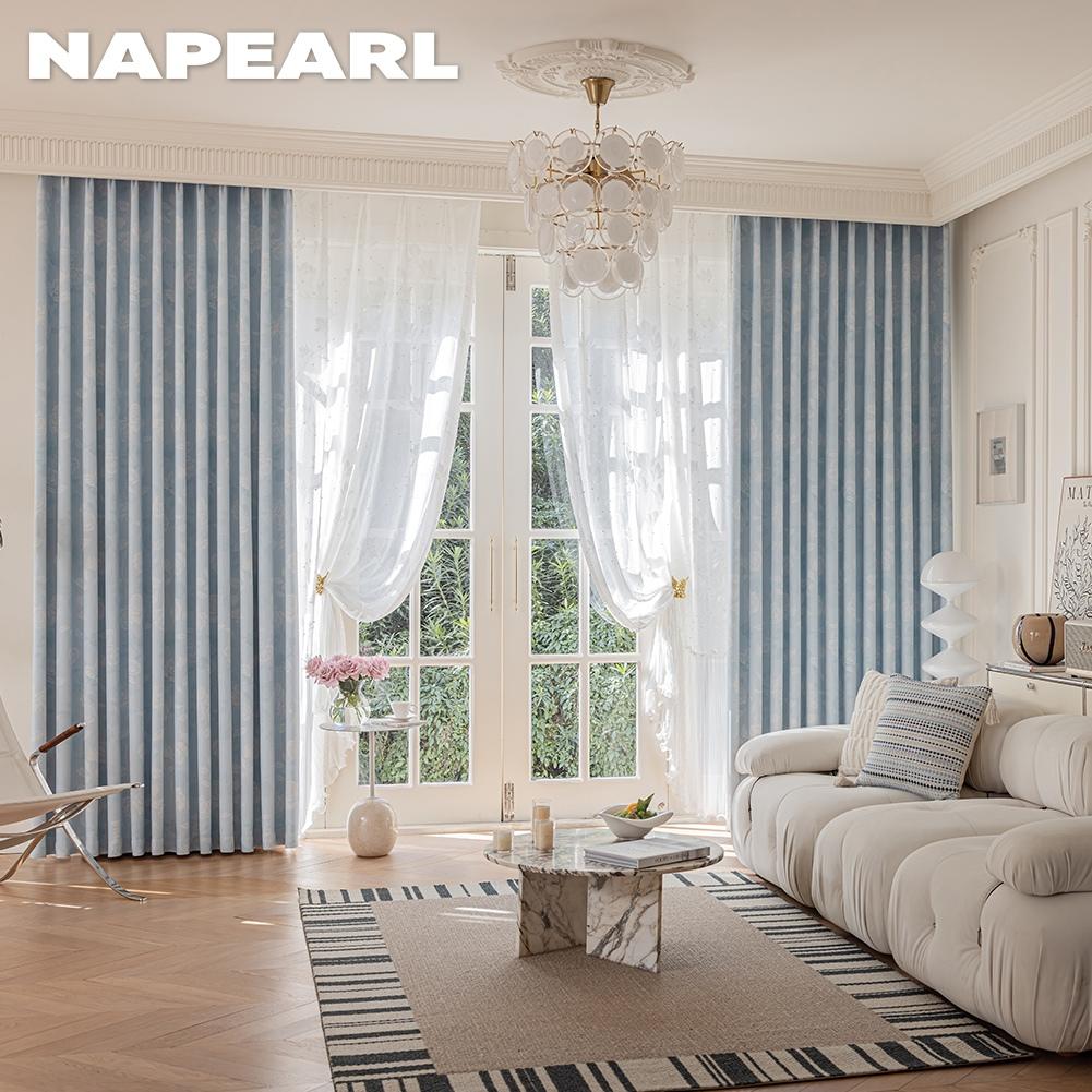1 шт. NAPEARL Винтажные Элегантные Черно-Розовые Блэкаут Шторы, Толстые Шторы в Стиле Французской Деревни для Спальни Гостиной Домашнего Декора