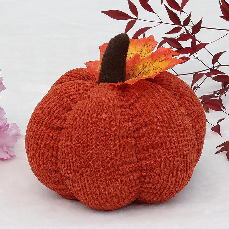 4/5/6in PP Cotton Filled Fabric Pumpkin Corduroy Cloth Pumpkin Soft Funny Pumpkin Plush Toys