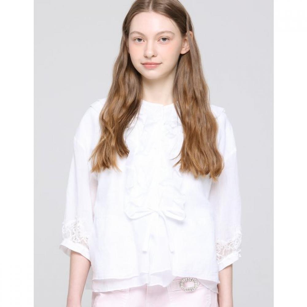 Son Jung Wan Frill Lace Linen Jacket Zjk6262181