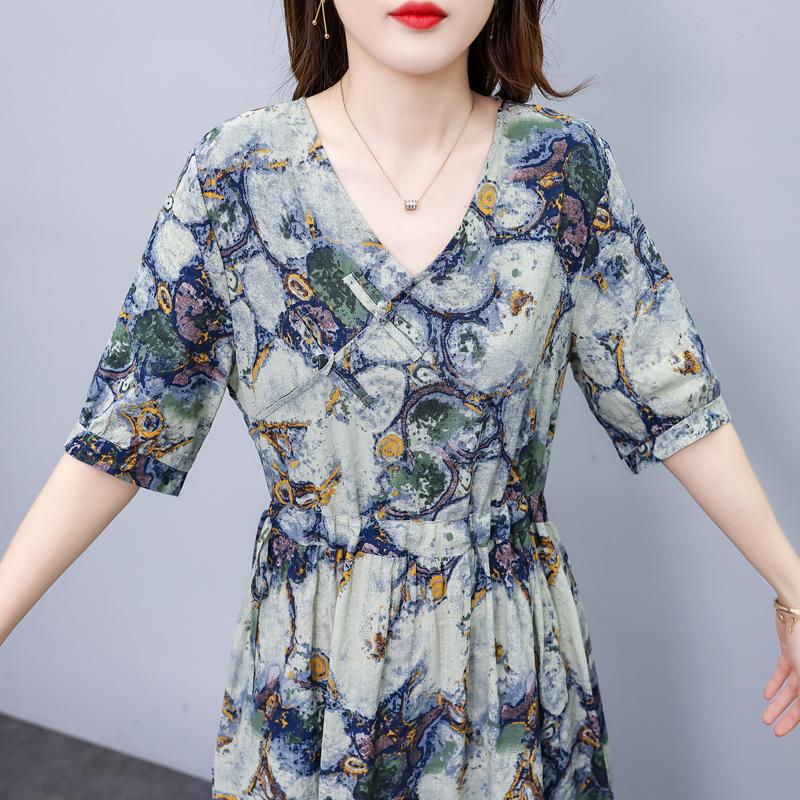 Модные летние платья для женщин больших размеров, повседневное элегантное длинное платье с коротким рукавом, летняя винтажная одежда