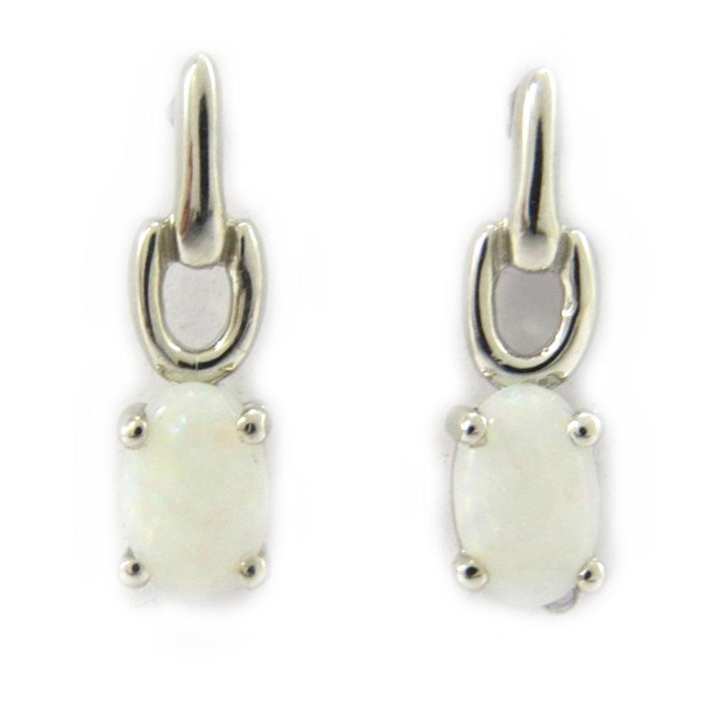 Les Trésors De Lily [G8695] - Серебряные серьги «Богиня опал» Серебро белое (родиевое покрытие) - 15х4 мм