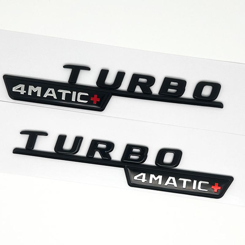 2 шт. Автомобильные буквы Накладка на крыло Значок Турбо 4matic Plus Эмблема Наклейка Для Mercedes AMG A45 CLA45 C117 GLA45 GLE53 X247 Аксессуары