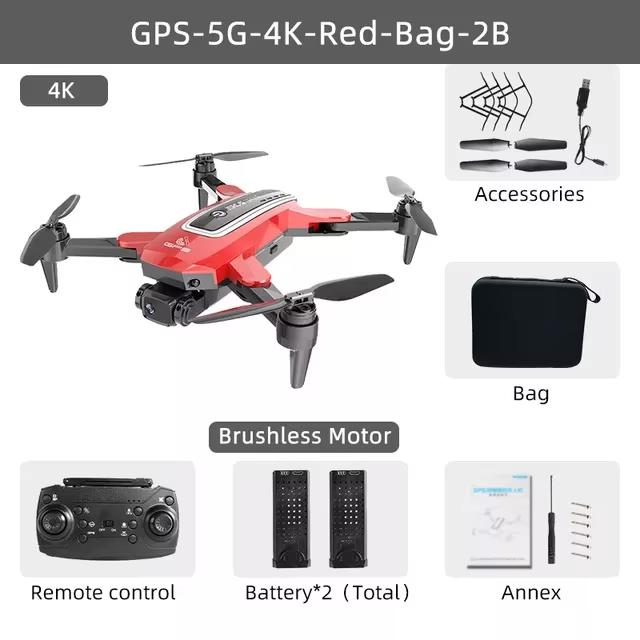 HJ38 Pro GPS Drone Professional 4K HD Camera Aerial Photography Aircraft WiFi Foldable Smart Positioning RC Quadcopter Children's Gif