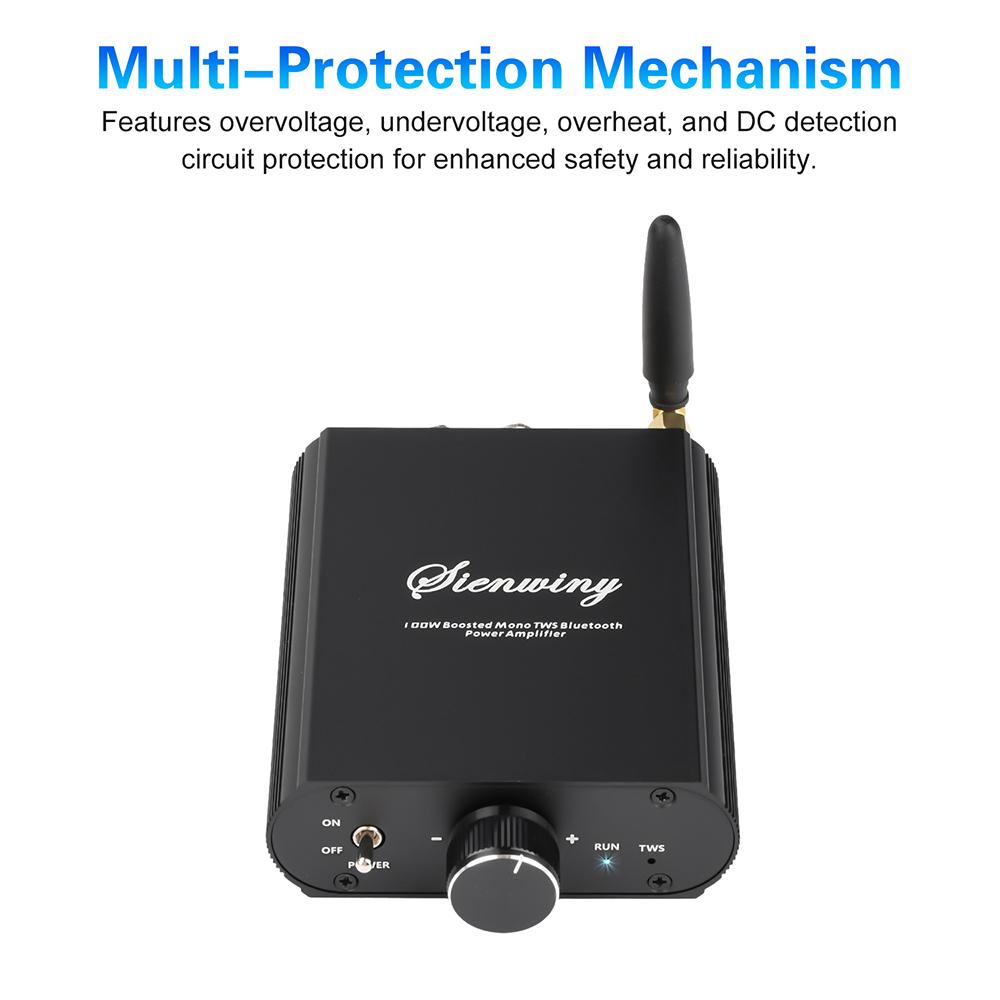 DC 12-24V YS-T100W Bluetooth 5.3 TWS BT Усилитель 100 Вт Моно Усилитель Плата TPA3116 С Адаптером Питания