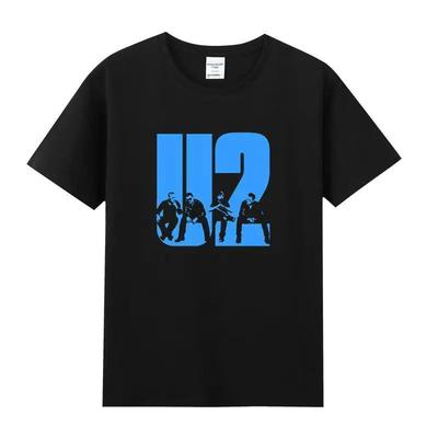 Летняя футболка большого размера с дизайном U2, одежда с принтом, ирландская рок-группа, винтажные футболки, новая унисекс, милая футболка для женщин, мужчин