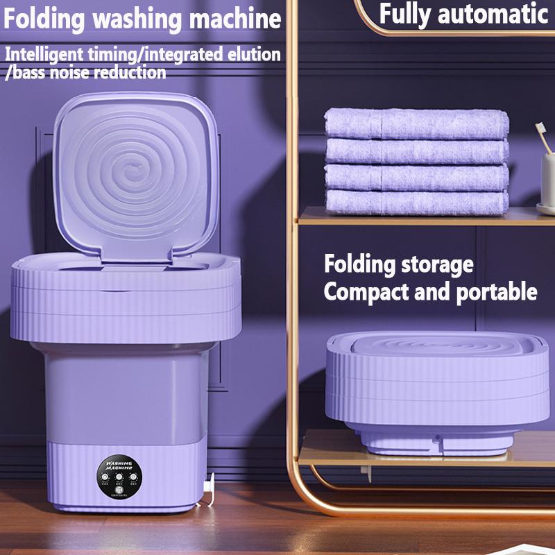 Портативная стиральная машина, складной барабан, складная стиральная машина большой вместимости для одежды, нижнего белья, носков, квартир и путешествий