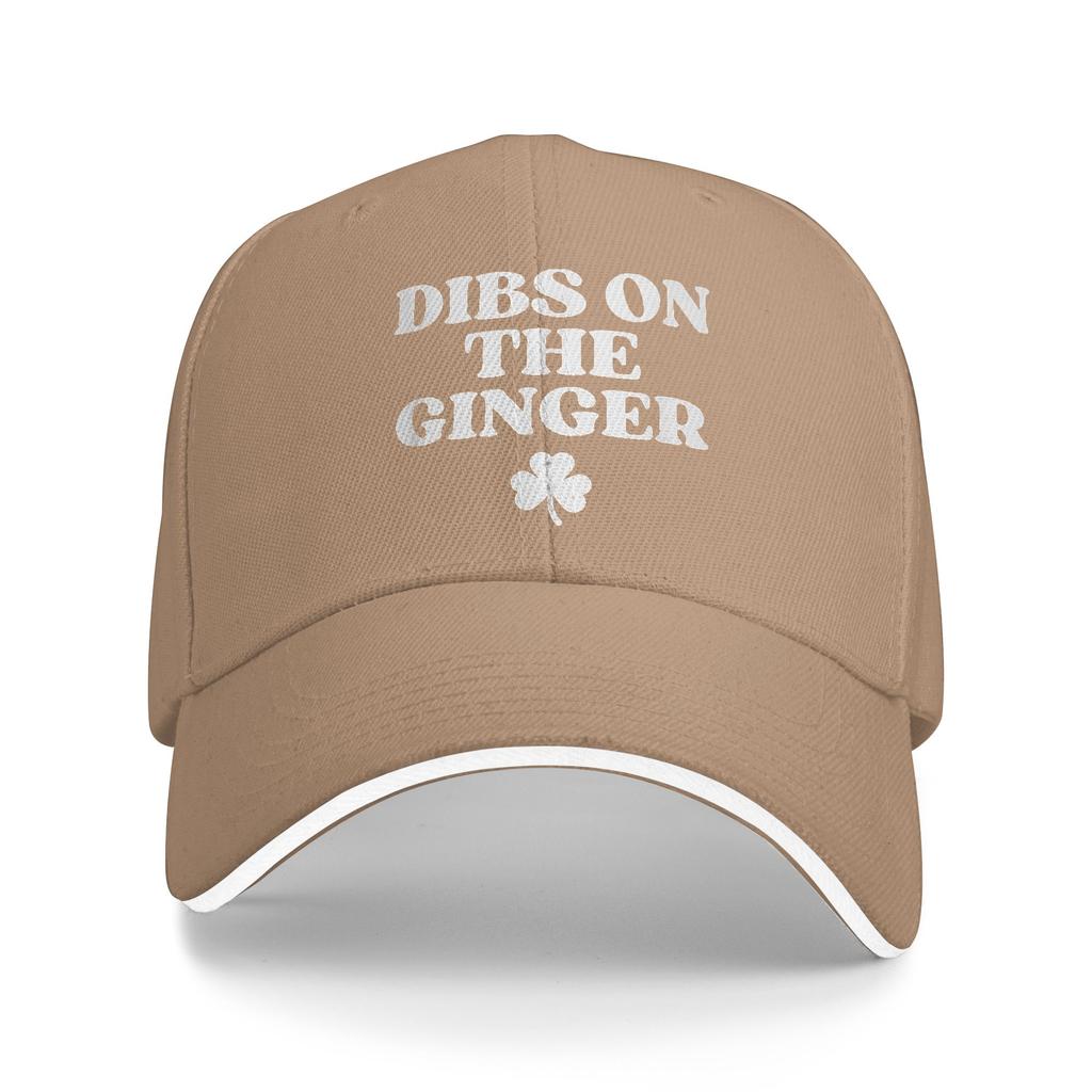 Dibs On The Ginger Redhead Funny St Patricks Day Irish Baseball Cap Classic Trucker Hat Summer Men Hiking Fishing Baseball Caps
